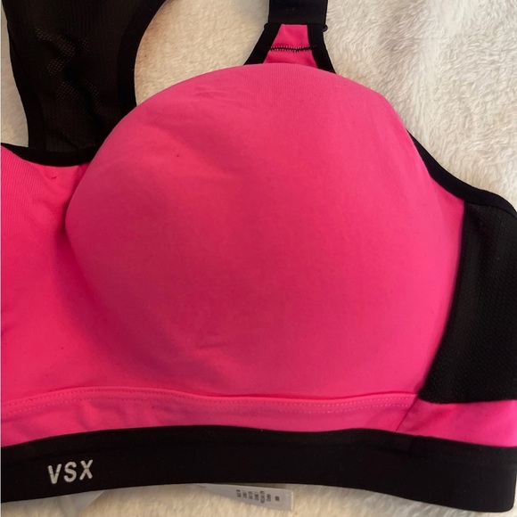 VSX Pink and Black Racerback Sports Bra - Picture 2 of 4
